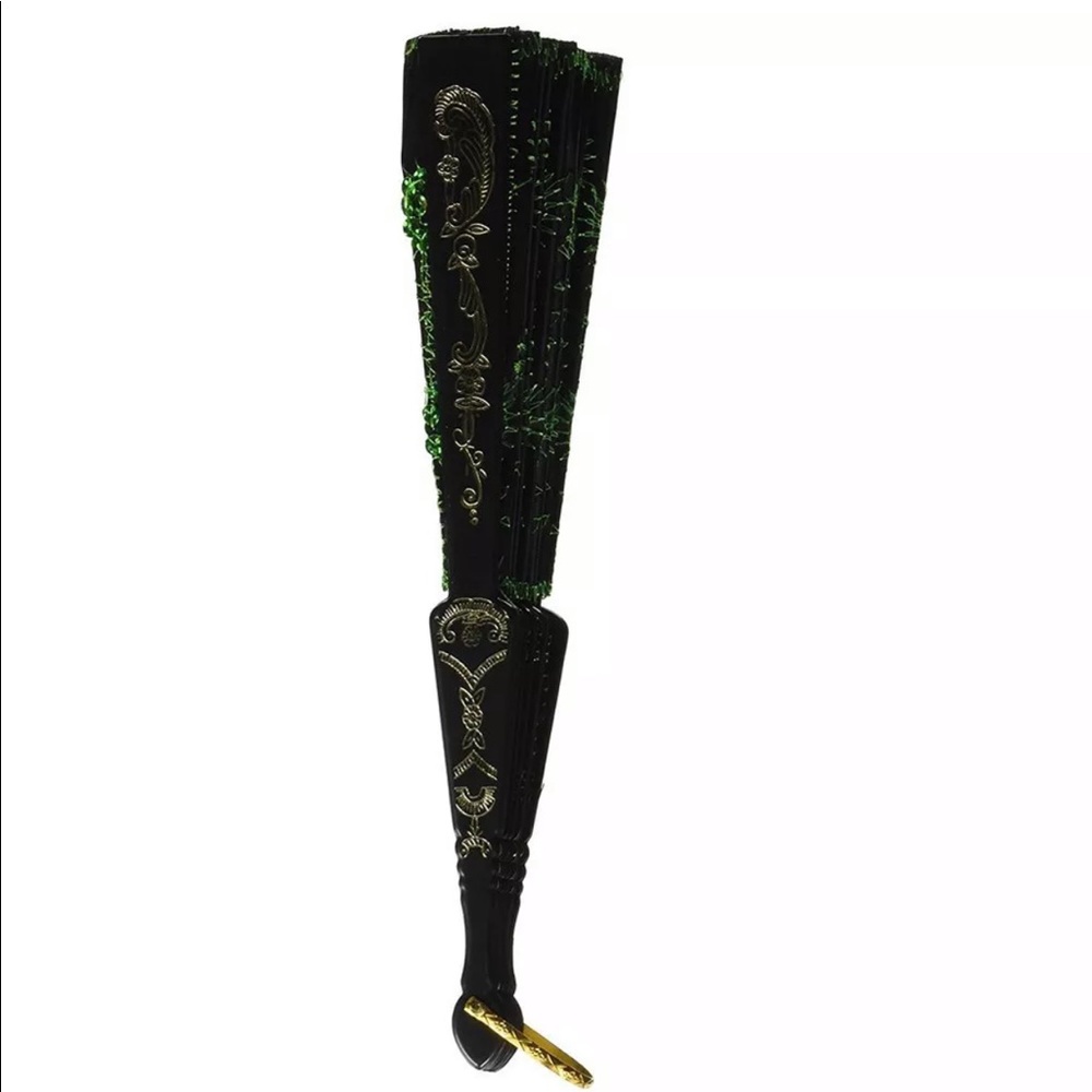 Silk Peacock Hand Fan - Picture 2 of 2